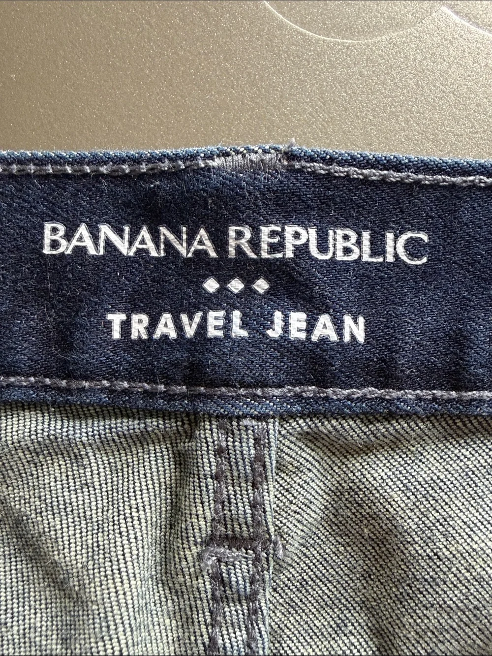 BANANA REPUBLIC Travel Jeans Slim Fit Washed Indigo Stretch Denim Men’s 30x30